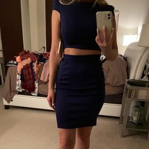Royal Blue 2 Piece Skirt Set
